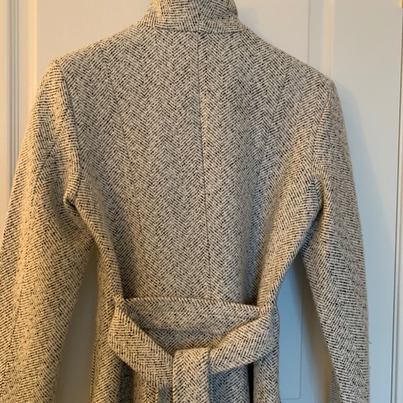 ZIP UP WINTER TAHARI WOOL-BLEND  BELTED COAT - SIZE S - Picture 7 of 11